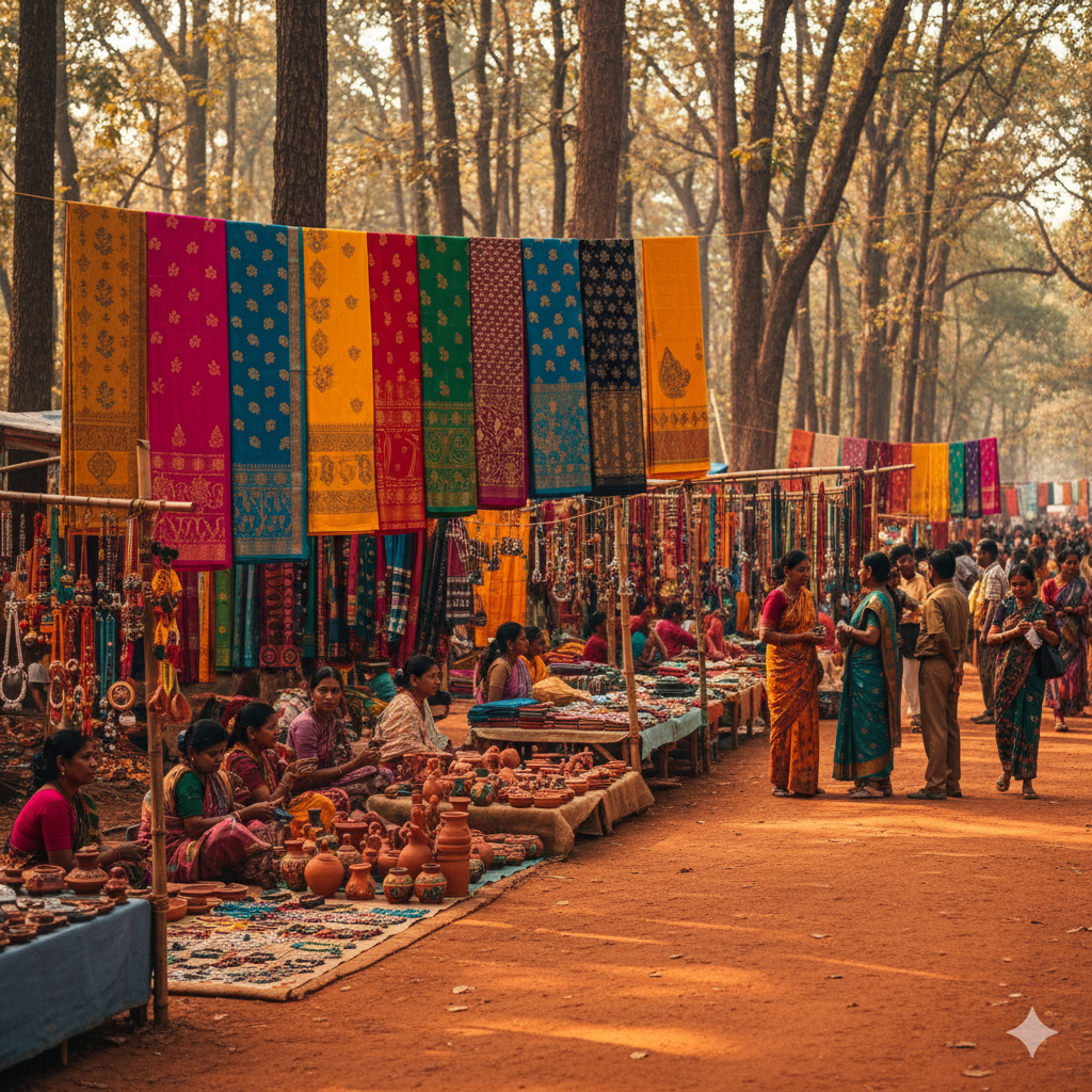 Handicrafts, Sarees &amp; More: Shopping Local at Sonajhuri Haat and Amar Kutir